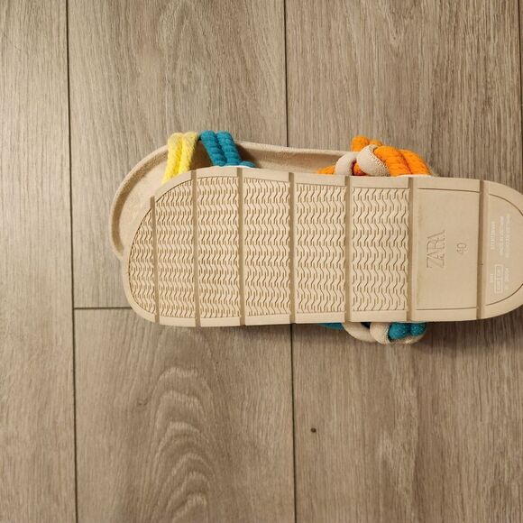 Zara Colorful Braided Sandals - Picture 2 of 5